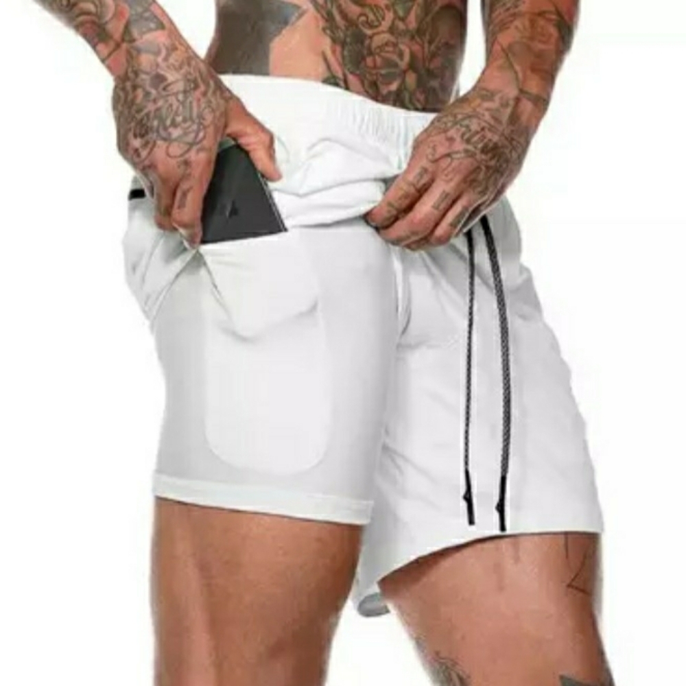 2 in 1 Men's Running Shorts,gym shorts.